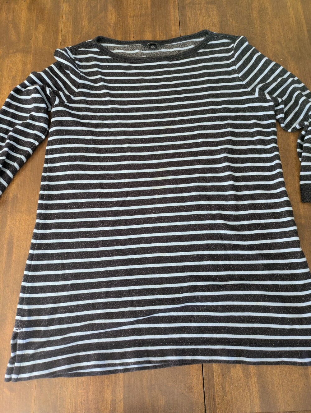 Lands End Striped Tunic Medium 100% Cotton